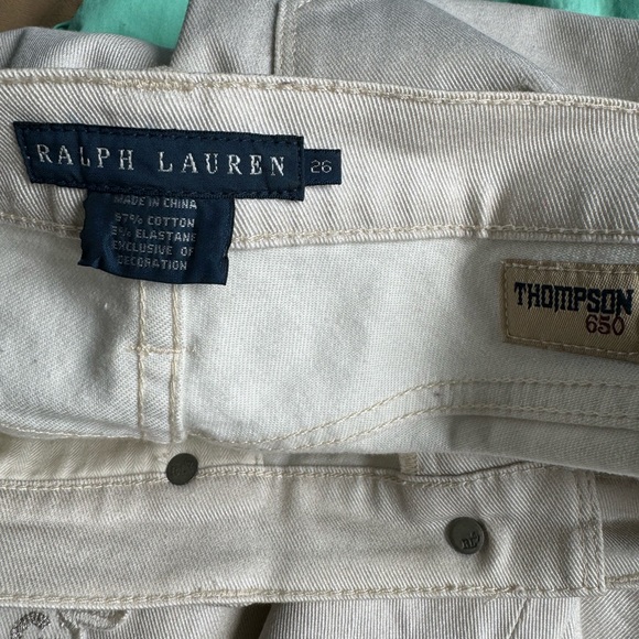 Ralph Lauren Blue Label Cream Jeans w/Lake Placid Patch/Appliqué Size 26 - Picture 9 of 9